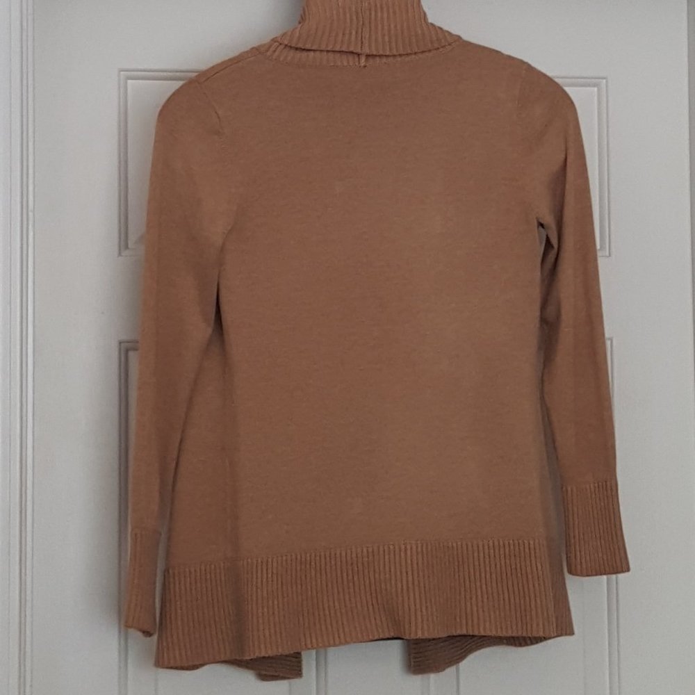 Women's INC International Concepts  Ruffle Open Cardigan  Size S  Brown - Picture 2 of 6